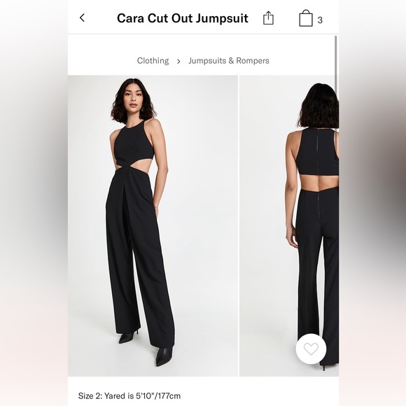 Alice + Olivia cara cut out jumpsuit